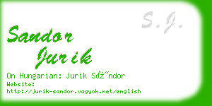 sandor jurik business card